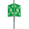 PERMALIGHT® power Dreieckset Rettungszeichen Sammelstelle, Aluminium, 400x400mm, Befest. Bild 2