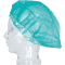 Einweghaube mit Gummizug, Kategorie I, grün, Polypropylen, 58cm, 100 / Verpackungseinheit Bild 2
