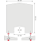 Infektionsschutzscheibe, mit Standfüßen und Durchreiche, ca.800 x 900mm Bild 3