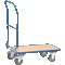 fetra Klappwagen, blau, pulverbeschichteter Stahl, Ladefläche 900 x 600mm, 24kg Bild 1