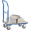 fetra Klappwagen, blau, pulverbeschichteter Stahl, Ladefläche 900 x 600mm, 24kg Bild 2