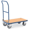 fetra® Schiebebügelwagen, blau, Stahl und Holz, 975 x 509 x 948mm, 23kg Bild 1