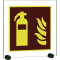 PERMALIGHT® power Brandschutzschild Feuerlöscher, ASR/ISO, mit Klemmbefestigung, Acryl, 250x250mm Bild 3