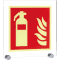 PERMALIGHT® power Brandschutzschild Feuerlöscher, ASR/ISO, mit Klemmbefestigung, Acryl, 250x250mm Bild 2
