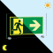 PERMALIGHT® power Rettungszeichen Rettw.re, ASR/ISO, Klemmbefestigung, Acryl, 347x198mm Bild 1
