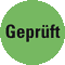 Markierungspunkt Geprüft, hellgrün, Haftpapier, ablösbar, Ø 25mm, 500 / Rolle Bild 1