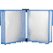 Klapprahmen INFOLINE, Wandhalterung mit 5 Rahmen, blau, Kunststoff, DIN A3 Bild 1