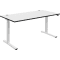 Schreibtisch EasyUp, höhenverstellbar 650 - 1300mm, perlweiß, 1600 x 800mm Bild 1