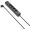 hama Multi- Steckdosenleiste, 4fach, USB- C / A 65W, 1,4m Kabel, sschwrz / Grau Bild 1