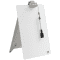 nobo Glas Desktop- Notizboard Diamond, mit Clip, abwischbar, weiß, 297 x 216mm Bild 2