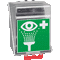 SecuBox Maxi, Pikto Augenspülstation, transparent/schwarz, Kunststoff, 236x315x200mm Bild 1