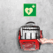 Erste- Hilfe- Defibrillator- Wandtasche, mit 8 Staufächern, 350 x 400 x 250mm Bild 1