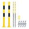 K.57 Vorteils- Set Schutzpfosten XL Duo, Pfosten XL, Absperrkette, S- Haken und Anker Bild 1
