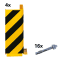 Starter-Set K.57 Regalschutz 400mm, L-Form, 4 Anfahrsch.winkel, Folienzuschn, Bef. Bild 1
