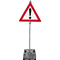 Schilderständer, groß, mit Schaftrohr, Klemmschellen, Fußplattenständer Bild 1