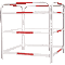K.57 Schachtschutzgitter, weiß mit roter Reflexfolie, feuerverzinkt, 1000 x 1000mm Bild 1
