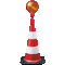 Leitkegel mit Blitzlampe, RSA21, rot / weiß, Kunststoff, Typ 2 Folie, 750mm, 7,4kg Bild 1