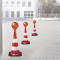 Leitkegel mit Blitzlampe, RSA21, rot / weiß, Kunststoff, Typ 2 Folie, 750mm, 7,4kg Bild 2
