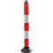 K.57 Absperrpfosten ParkPin mit Fuß, mit Ösenkappe, rot / weiß, Ø 100mm, 1050mm Bild 1