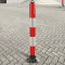 K.57 Absperrpfosten ParkPin mit Fuß, mit Ösenkappe, rot / weiß, Ø 100mm, 1050mm Bild 2