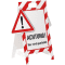 Verbotaufsteller 3D-Optik, Hier wird gearbeitet, rot/weiß, Kunststoff, 480x650mm, 300g Bild 1