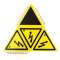 Warnpyramide zum Selbstaufbau mit Magnet, ISO / W012, gelb / schwarz, 150 x 150 x 150mm Bild 2