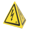 Warnpyramide zum Selbstaufbau mit Magnet, ISO / W012, gelb / schwarz, 150 x 150 x 150mm Bild 3