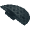Anfangsstück für Tempo-Stopp-Schwelle, mit Nase, schwarz, Kunststoff, 420x250x50mm Bild 1