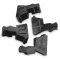 Kabelbrücke Defender MIDI 2D Adapterset, schwarz, TPU, 150x150x150mm, 4 / Verpackungseinheit(2re/2li) Bild 1