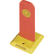 Flexibler Fahrbahnbegrenzer, überfahrbar, gelb / rot, Gummi, 158 x 148 x 285mm Bild 1