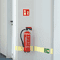 Brandschutzzeichen Feuerlöscher, ASR / ISO, Folie, selbstklebend, 100 x 100mm Bild 2