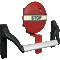 Fluchtwegsicherung DEXCON, für Stangengriffe, rot, Kunststoff, Ø 200mm, Tiefe 60mm Bild 1