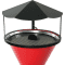 Regenschutzdach Diabolo, schwarz, Stahlblech feuerverzinkt, 420 x 420 x 285mm, 2,5kg Bild 2