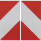 Warnmarkierung, rot/weiß, Magnetfolie, reflektierend, 282x141mm, 8 Stück / Verpackungseinheit Bild 1