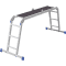WERNER® Vielzweckleiter, 4-teilig mit Plattform, 4x3 Sprossen, AH bis 4,54m, 13,8kg Bild 1