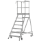 KRAUSE® Podestleiter, EN 131, einseitig begehbar, fahrbar, 7 Stufen Bild 1