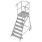 KRAUSE® Podestleiter, EN 131, einseitig begehbar, fahrbar, 7 Stufen Bild 2