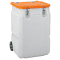 CEMO Mobil- Box Sammelbehälter, grau / orange, 250 l, 600 x 890 x 600 mm Bild 1