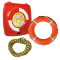 Rettungsring- Wandgehäuse- Set, Kasten, Ring, Rettungsleine, 3 Teile / VE Bild 1
