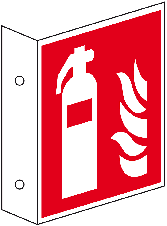 Schild Feuerlöscher, Kunststoff