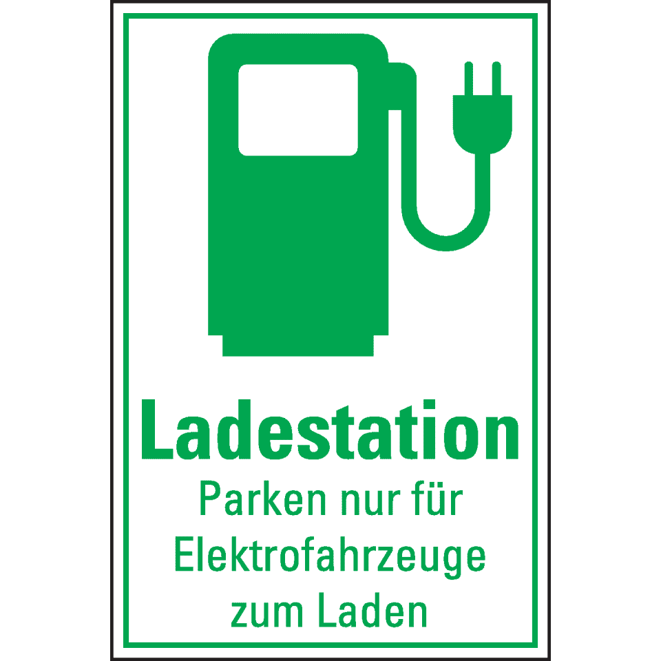 Parkplatzkennzeichen, Kunststoff: P / Nur Elektrofahrzeuge