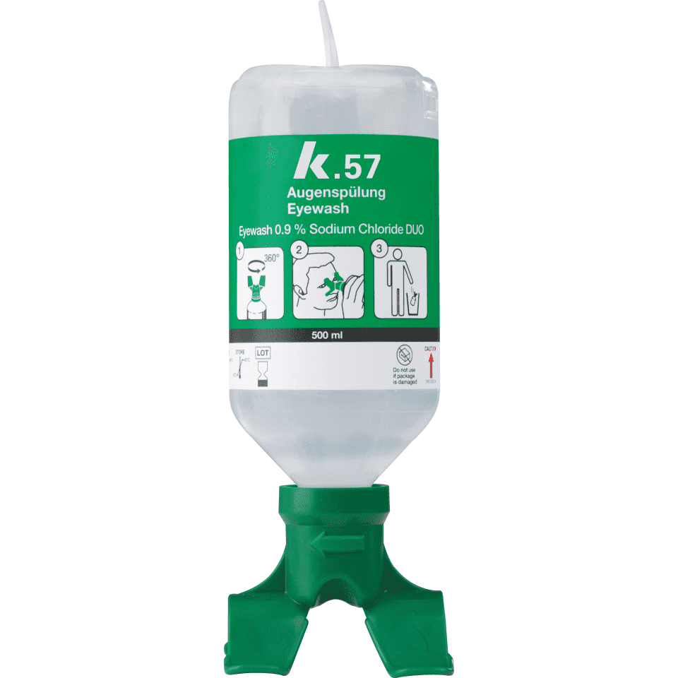 K.57 Wand-Augenspülstation MID,2 x Augenspülung 500ml, grün