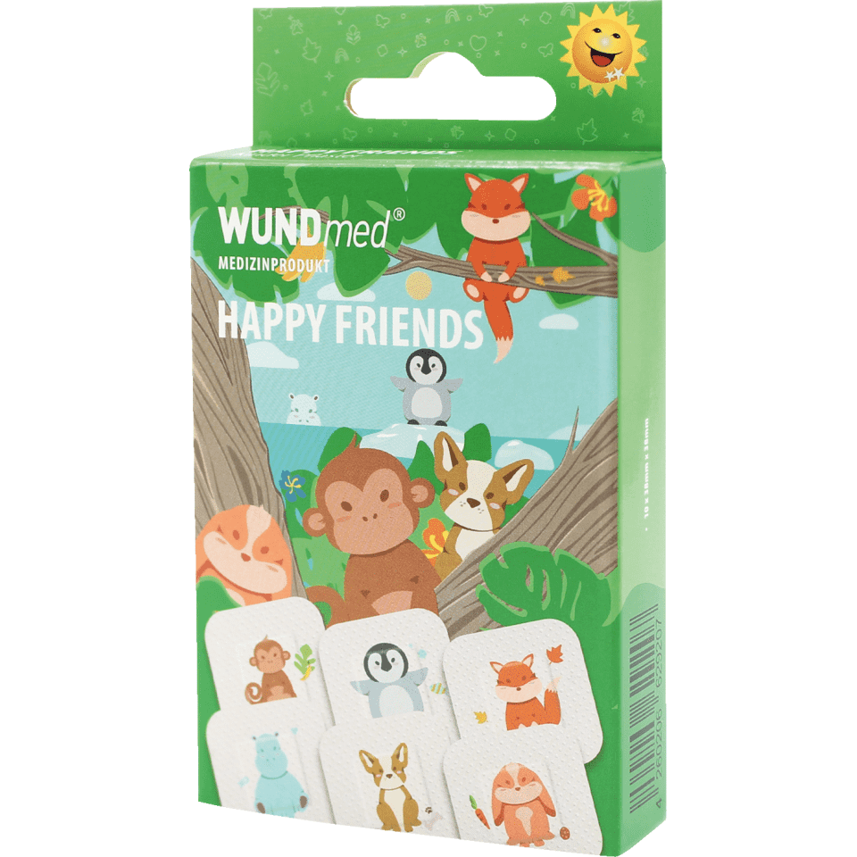 WUNDmed® Kinderpflaster HAPPY FRIENDS, 10 Pflaster einzeln