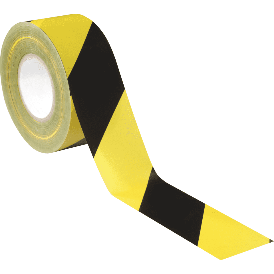 K.57 Absperrband, gelb/schwarz schraffiert, Polyethylen, 75mm ...