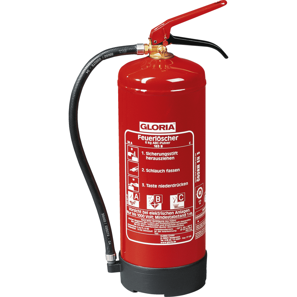 Feuerlöscher rot mit Halterung, 4,95 €